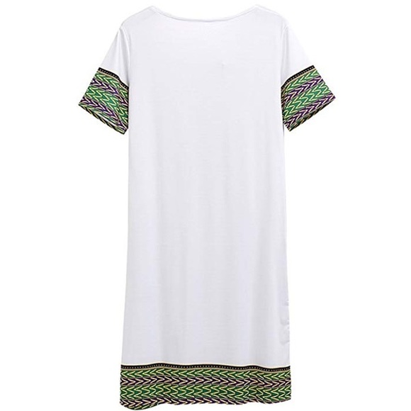 Bohemian V-Neck Tunic with Front Pockets - Picture 5 of 7